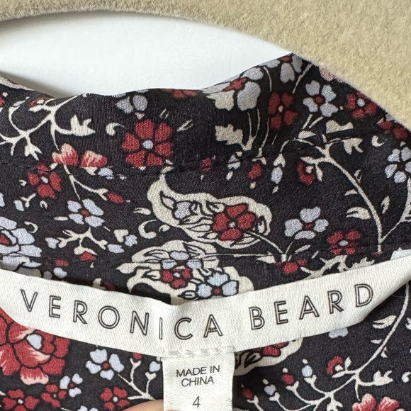 Veronica Beard Rory floral silk crepe de chine dress - Picture 6 of 11